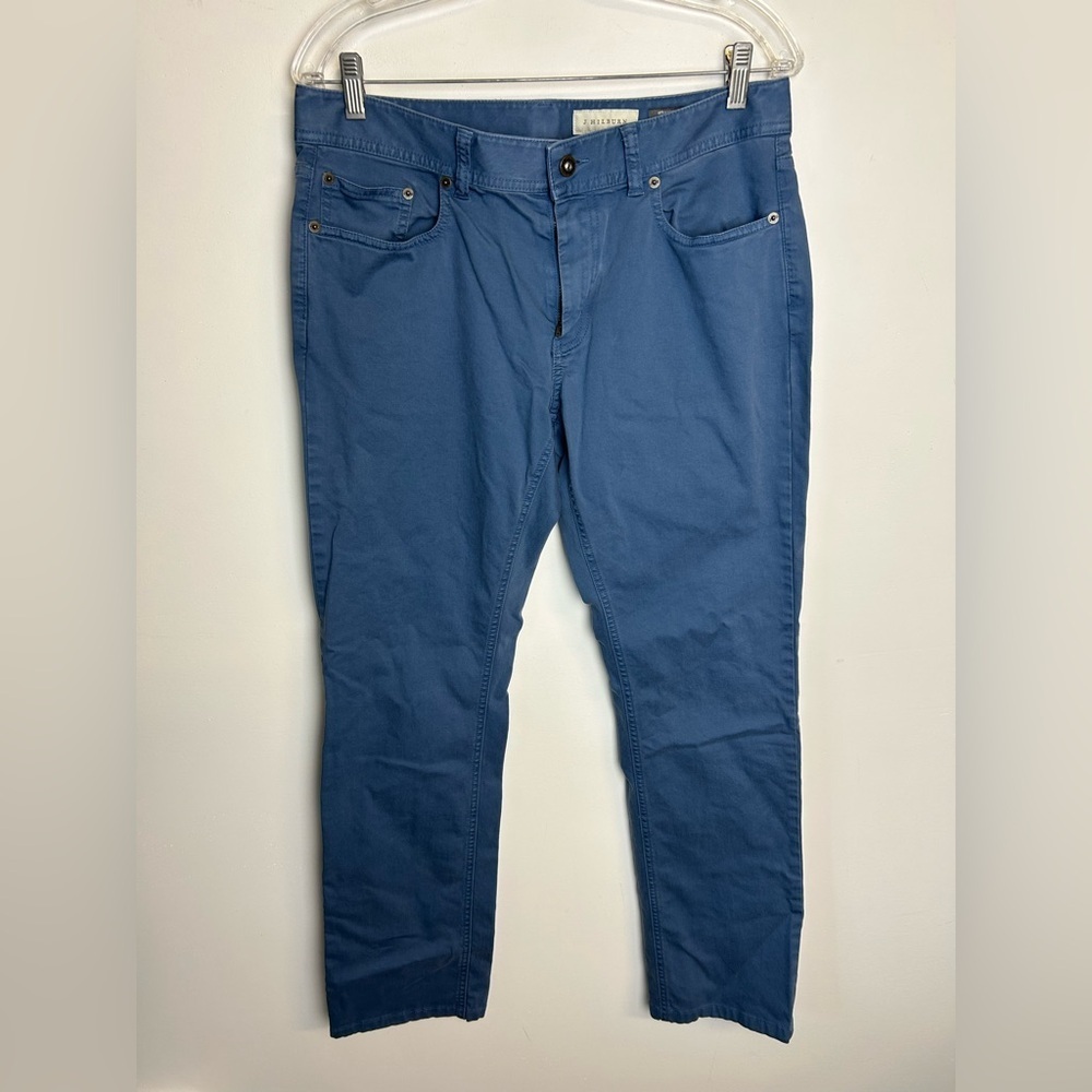 J.Hilburn Sz 33x30 5 pocket twill Navy Blue Men's Pants Old Money‎ Comfortable
